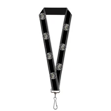 Buckle Down Lanyard-1.0"-Super Bee Logo/Stripes Black/Gray One Size Multicolor