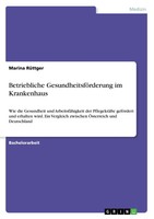 Marina RüTtger | Betriebliche GesundheitsföRderung Im Krankenhaus | Taschenbuch