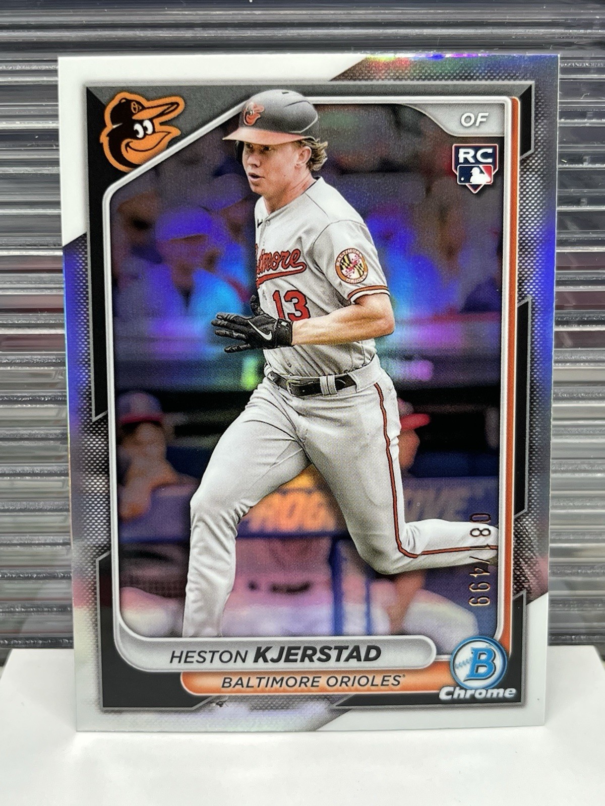 2024 Bowman Chrome #44 Heston Kjerstad Refractor /499 RC Baltimore Orioles