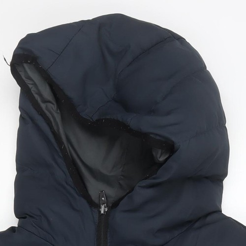 Brave Soul Mens XL Blue Hooded Puffer Jacket Winter - Picture 8 of 12
