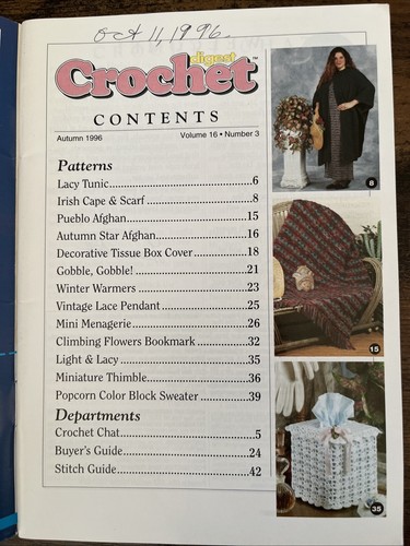 Crochet Digest Magazine - August 1996 - Picture 3 of 15