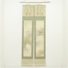 Japanese Hanging Scroll Art Calligraphy "Moon and Tokitori" Kokyo Mori Kakejiku
