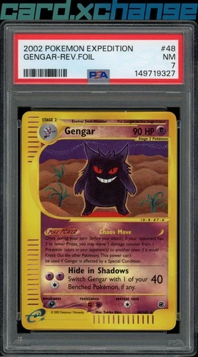2002 Pokemon Expedition 48 Gengar Reverse Foil Rare PSA 7 Near Mint