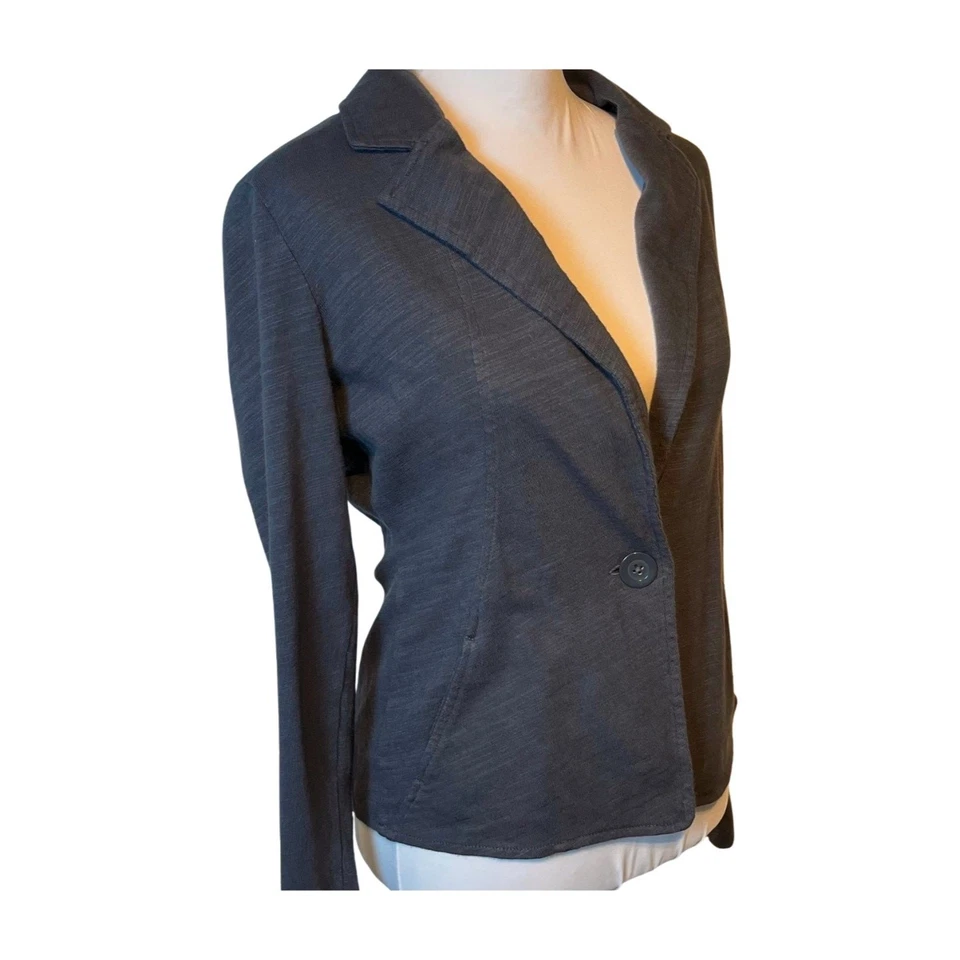 Caslon Casual Gray Knit Blazer Classic Workwear Old Money Minimalist Tailored M Foto 3 de 4