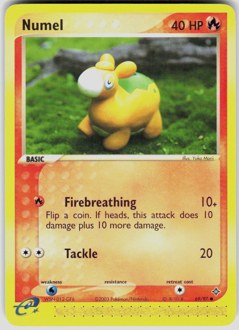 Numel 69/97 EX Dragon Pokemon