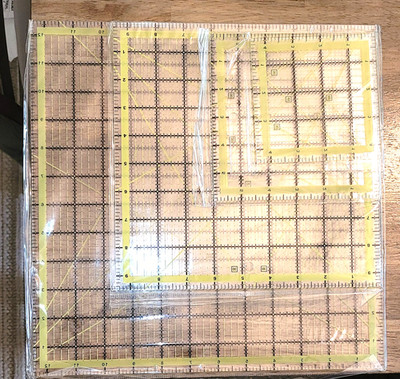 4 Piece Acrylic Square Quilting Ruler, Sewing Ruler-Factory Sealed-Never Used