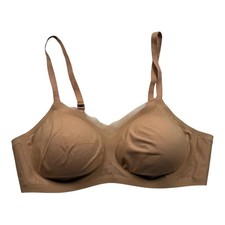 Honeylove Wire Free Cross Over Bra Womens 38B/C Tan Wireless Seamless LWBR0304