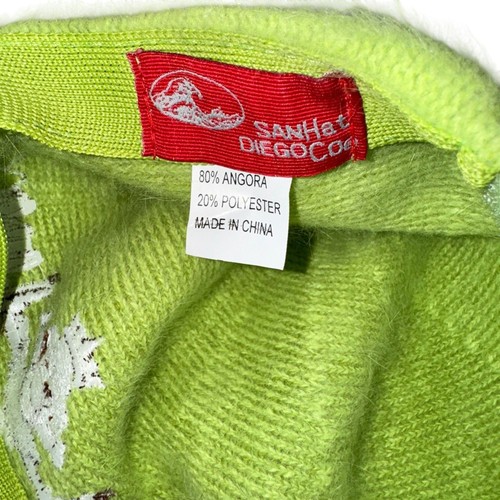 San Diego Hat Co Green Angora Skate Junky Baseball Hat Cap - Picture 5 of 5