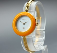 Gucci Change Bisel 11/12 Naranja Bisel Oro Reloj de Cuarzo para Mujer...