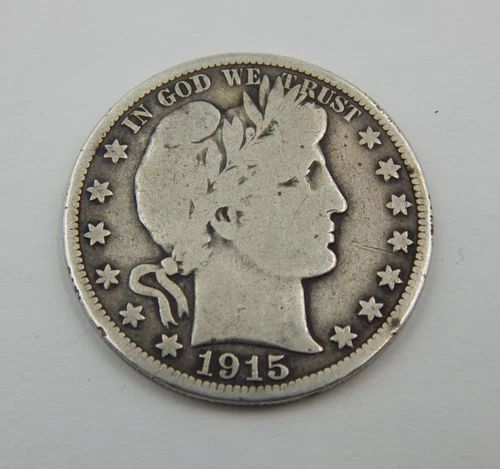 1915 Barber Half Dollar - Very Good Scarce Date