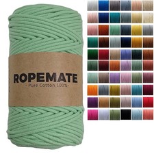 100 Pure Cotton 3mm Macrame Cord - 110 Yards, 22 Colors for DIY Crafts, Keychai