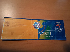 2000 Sydney Olympic Games Ticket Stub September 28 USA Basketball Lithuania Gold