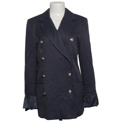 Place Royale, Blazer, Größe: 40, Blau/Weiß, Acetat/Viskose/Wolle #ZFC