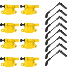 Ignition Coil + Wireset For 05-20 Hummer GMC Buick Cadillac Hummer H2 6.0L V8