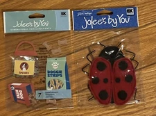 Jolee By You~Ek Success Dimensional 3D Ladybug  & Dog~NRFP-Rare~Lot  Of 2 Packs