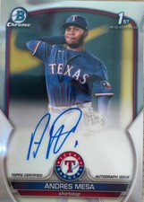 2023 Bowman Baseball 1st Bowman Chrome Auto Andres Mesa Autograph #CPA-AM