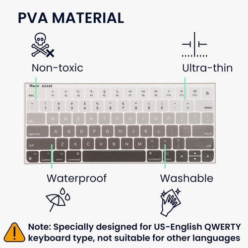 Naklejki QWERTY US kompatybilne z klawiaturą Apple Magic - Zdjęcie 3 z 8