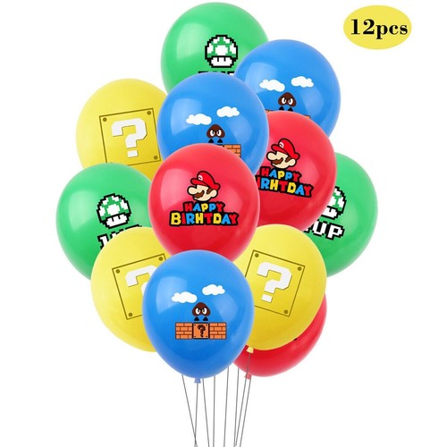 Super Mario Kids Birthday Party Decorations Banner Balloons Toppers Set Au Stock - Picture 2 of 6