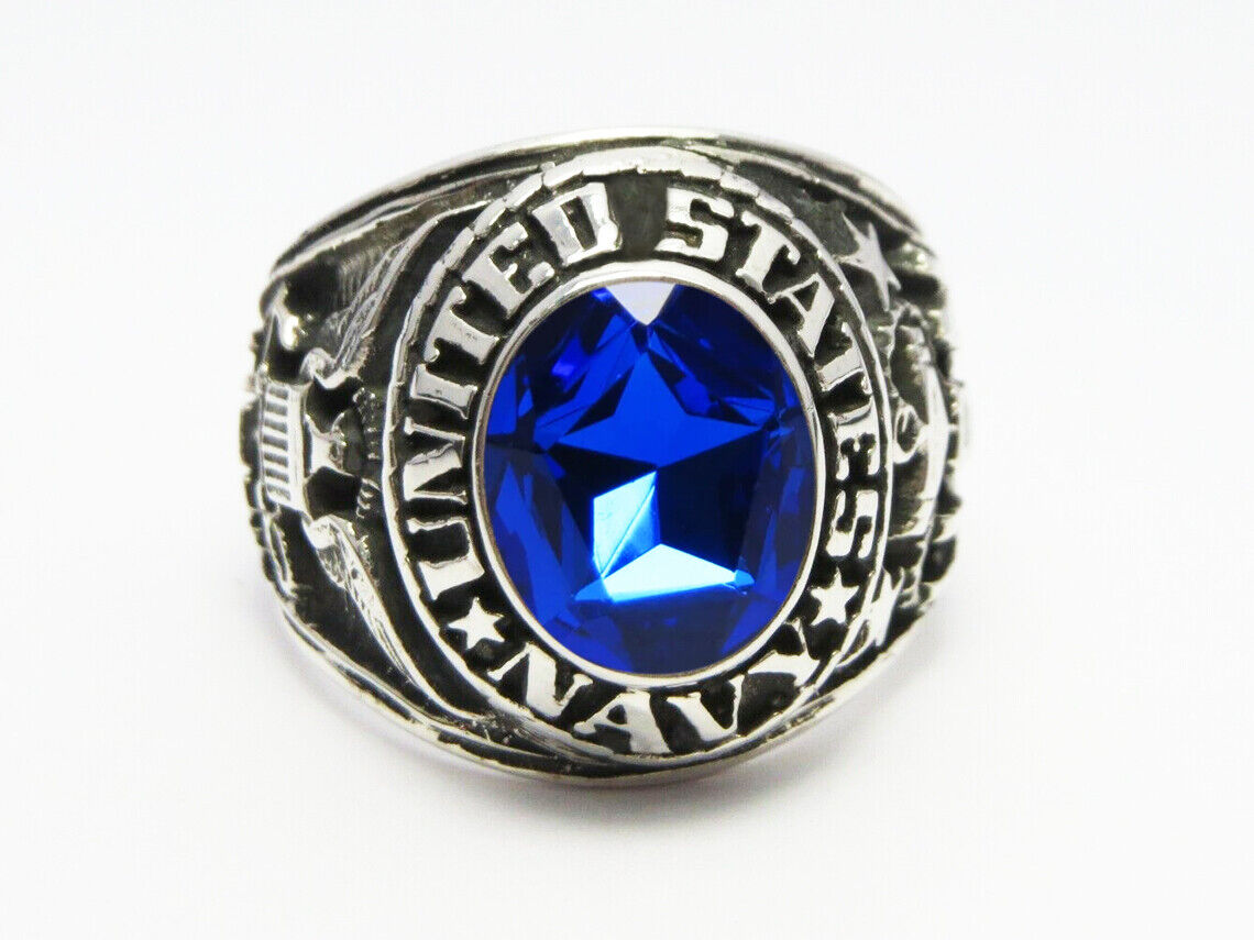 SILVER 925 , RING ,US NAVY , UNITED STATES , USA , USN , NAVY , US size 10.5 SILVER 925 , RING ,US NAVY , UNITED STATES , USA , USN , NAVY , US size 10.5