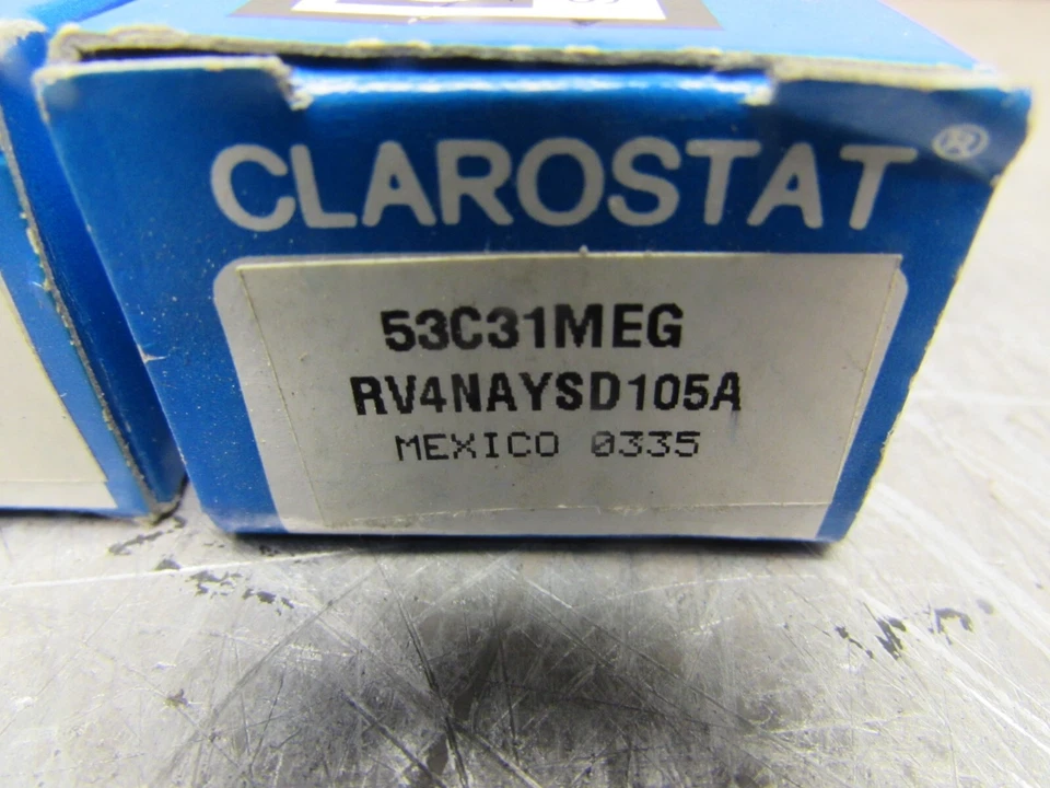 5- CLAROSTAT 53C31MEG ,LINEAR POTENTIOMETER, RV4NAYSD105A, 1Meg NIB! MAKE OFFER! - Image 2 of 4