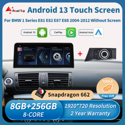 Android 13 Carplay TouchScreen Wifi For BMW 1er E81 E82 E87 E88 2004-2012+iDrive