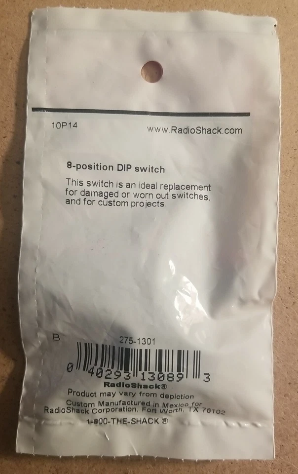 NEW! RadioShack SPST 8-Position DIP Switch 275-1301 2751301 *FREE SHIPPING* - Image 3 of 3