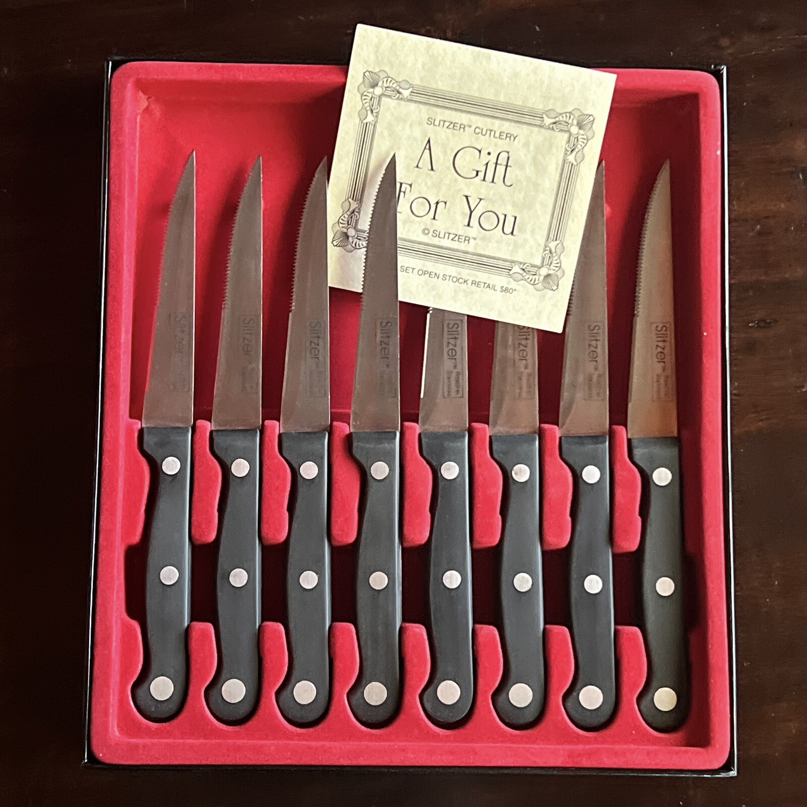 Slitzer Germany 8 Steak Knife Set New In Original Box eBay