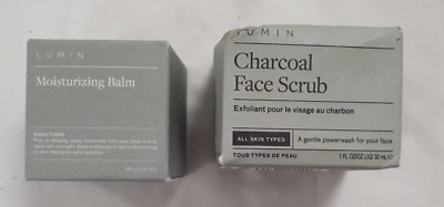 Lumin 2er Pack Produkte Feuchtigkeitsbalsam + Gesichtspeeling mit Kohle (B) /EBOJ
