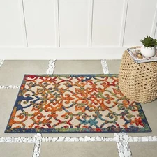 Nourison Aloha Indoor/Outdoor Multicolor 2'8" x 4' Area Rug Transitional