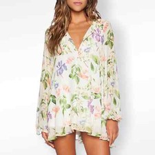 Show Me Your Mumu Jamie Multicolor Floral Flowy Tunic Small