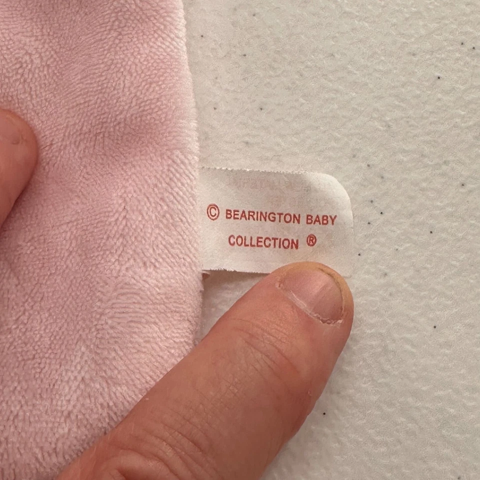 Bearington Bebé Rosa Cachorro Lovey Manta de Seguridad Lunares Arco Acentos 10" a Foto 2 de 4