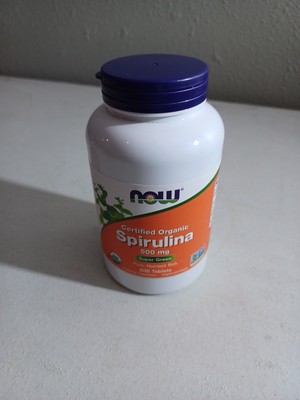 Now Certifies Organic Spirulina 500mg Suoer Green 500 Tablets