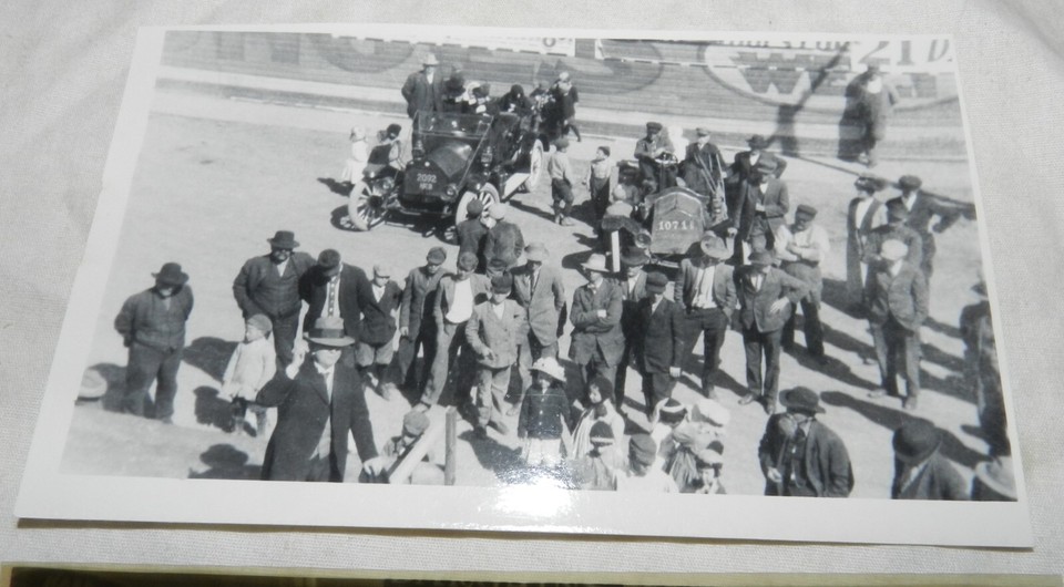 Vintage Photograph with Negative of Street scene with cars + people