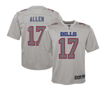 Buffalo Bills 17 Josh Allen Youth Atmosphere Jersey - Gray