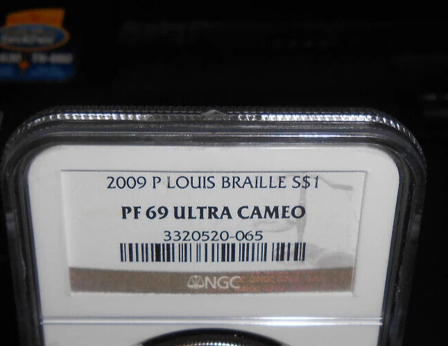 2009 LOUIS BRAILLE SILVER $1 NGC PF 69 ULTRA CAMEO - Image 3 of 4