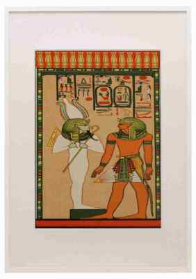 The Gods of the Egyptians 1904 King Seti I addressing Osiris Khent Amentet A3 A