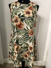 Akanne Klein Dress Floral Sleeveless Multicolor M Women's #A13