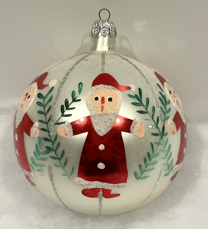 Early 1990's Radko Glass Nicholas Garden Christmas Ornament 4" Poland