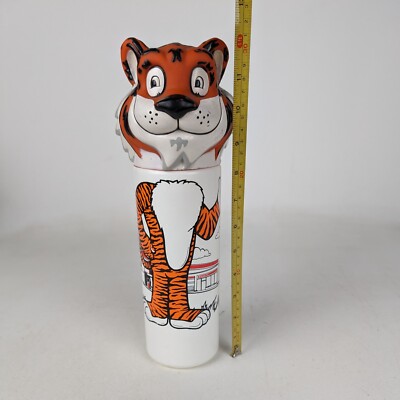 Vtg 90s 1993 Esso Exxon Hungry Tiger Head Plastic Tumbler Sports