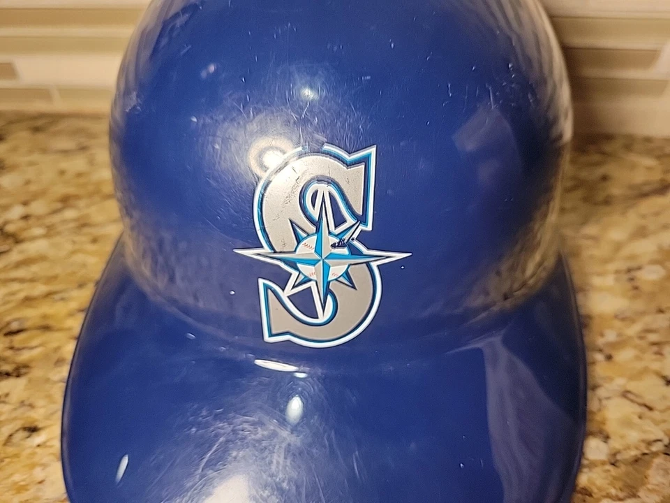 Casco de bateo recuerdo juvenil de los Seattle Mariners azul MLB béisbol plástico  Foto 2 de 4