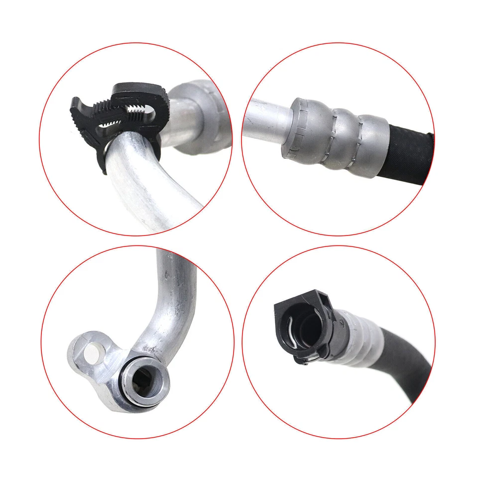 Engine Oil Cooler Line For BMW 550i 550i GT 650i 750i 17227589509 17227589510 - Image 3 of 4