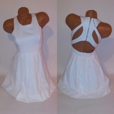 LuLus Dress Coveted Curated Collected Small White Open Back Sleeveless Solid