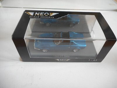 Neo Scale Models Opel GT Aero in Blue on 1:43 in Box
