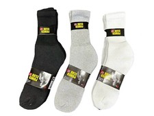 4 pair Power Club Men's Casual Black Gray White Sports Socks 9-11, 10-13