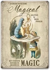 Agedsign Alice in Wonderland Poster, Vintage Metal Tin Sign Magical Solution Quo