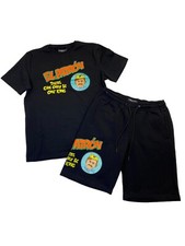 Roku studio mens 100 authentic T-shirt  Shorts 2p set black size large