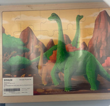 Wooden Dinosaur Puzzles for Toddlers Kids 4 Puzzles