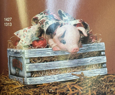 VINTAGE SCIOTO CERAMIC MOLD #S-1427 SHELF PIG