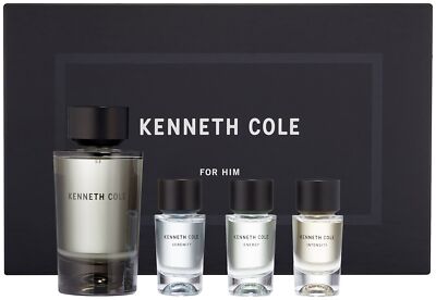 Kenneth Cole for Him Gift Set 4 Piece Set 3.4 oz EDT + 3 Mini 0.5oz BRAND NEW
