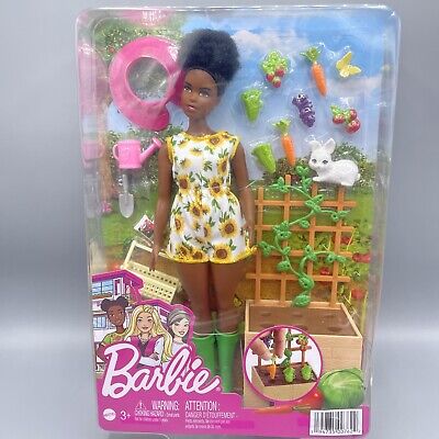 Barbie Doll Gardening Curvy Doll With Playset New 